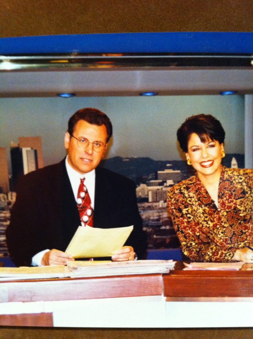 Michele Ruiz anchoring with Carlos Amezcua, KTLA Morning News